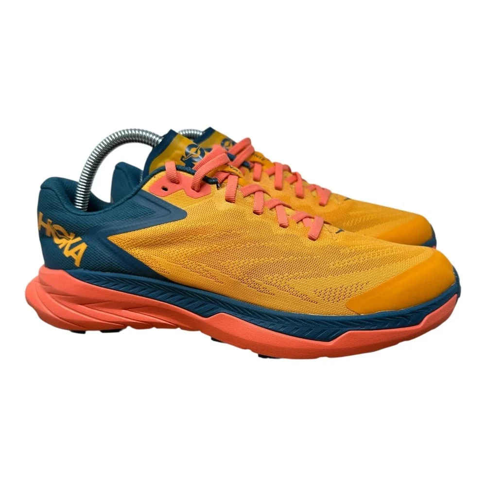 Hoka One One Women’s Orange and Blue Athletic Running Shoes